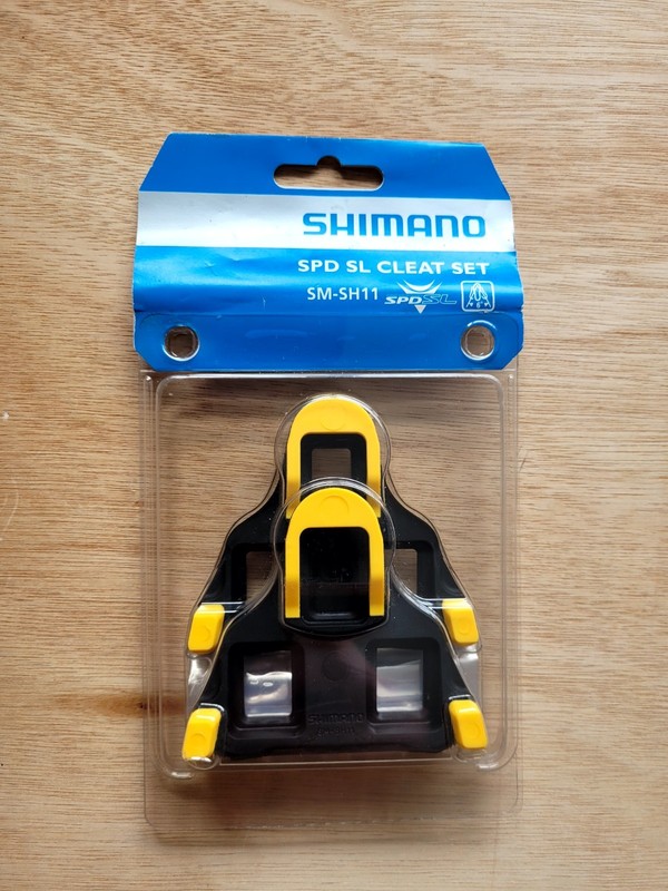 New Shimano SPD-SL Cleat Set SM-SH11 6 Degree Yellow
