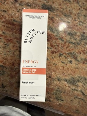 Better & Better Energy Fresh Mint Tooth Paste New Sealed