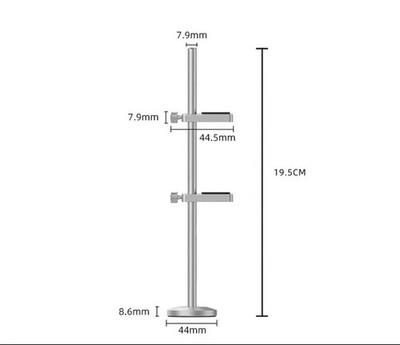 Gpu Holder Aluminum Adjustable Double Layer Magnetic（Silver）