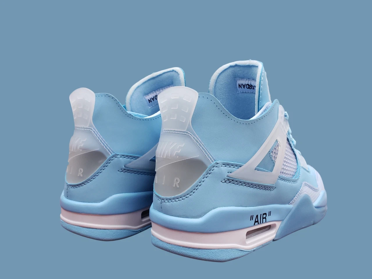 Jordan 4 Retro Off White Blue Size US 7-12 (MEN) thumbnail 6