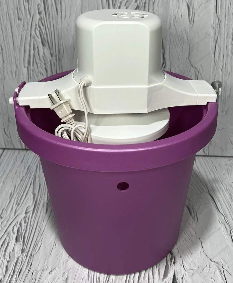 Rival 4夸脱冰淇淋和酸奶冰柜老式冰淇淋机紫色已测试 — 第 4/4 张图片