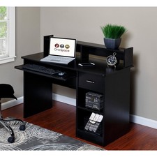 Corner Study Desk with Drawer Storage