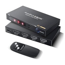 4K HDMI Switch with Remote 3x1, 3 in 1 Out HDMI Splitter with 4K 30Hz 3x1