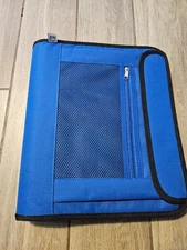 Pen + Gear Blue Zipper Binder Organizer with Pencil Pouch & Folder – 3 Ring Bind