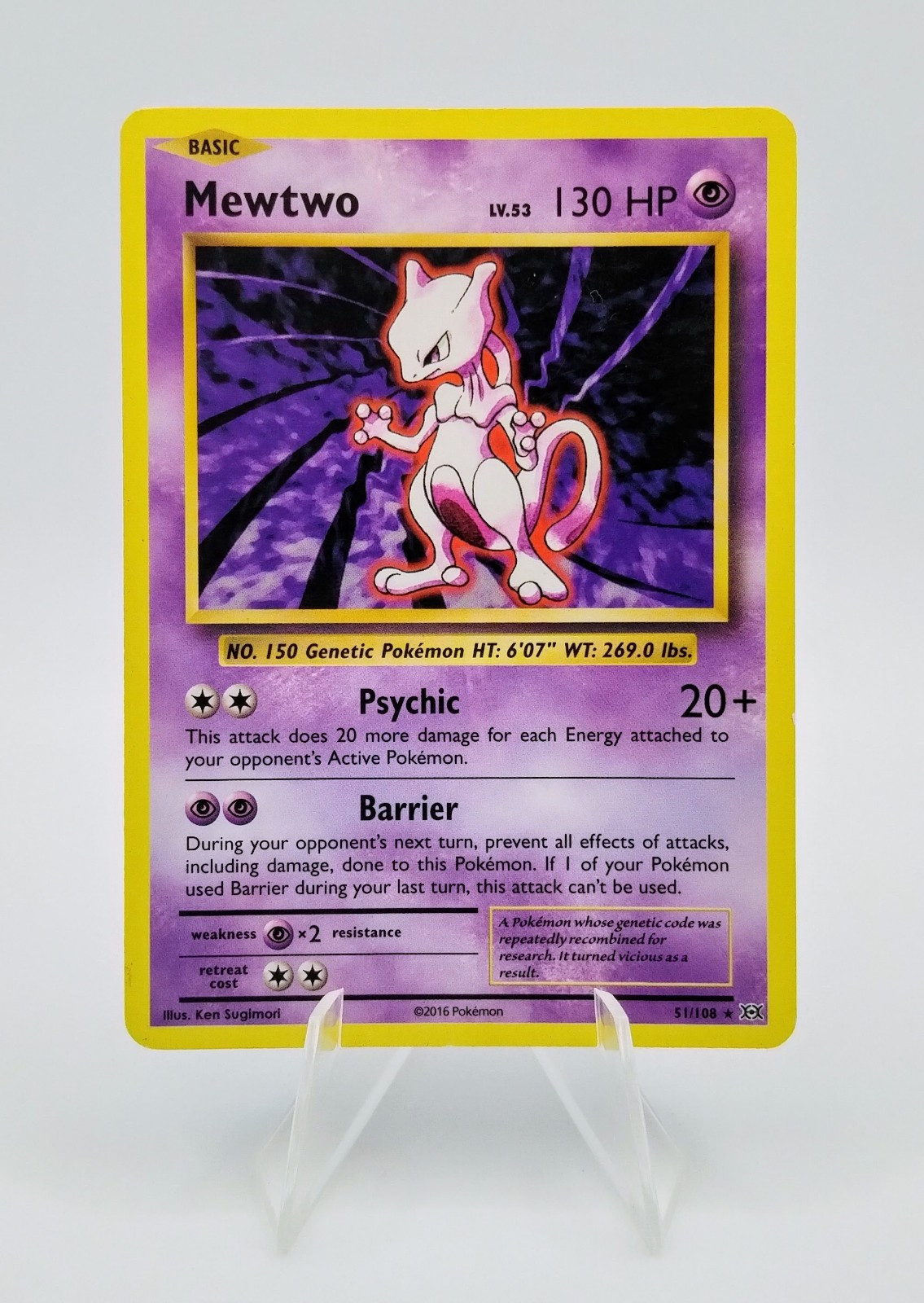Mewtwo 51/108 Evolutions 2016 Pokemon Card