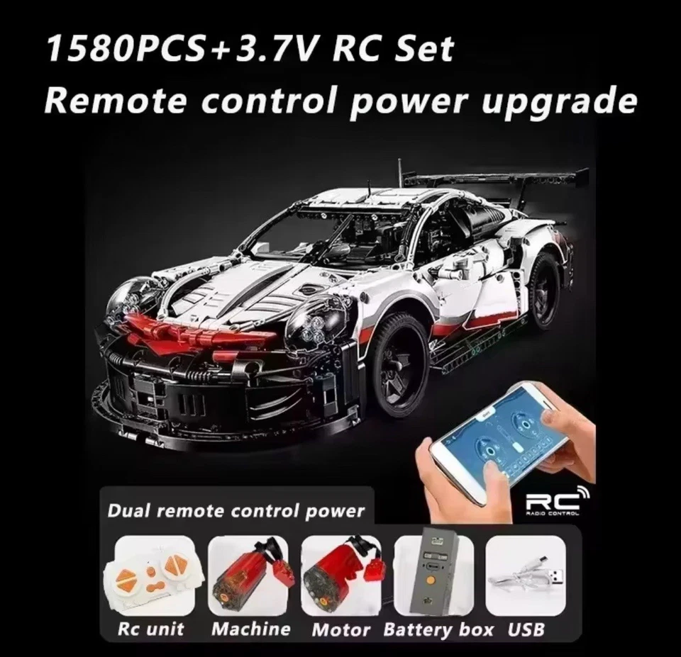 Auto Tecnica 911 RSR RC 1580Pcs con Motore  Tipo LEGO - Image 2 of 4