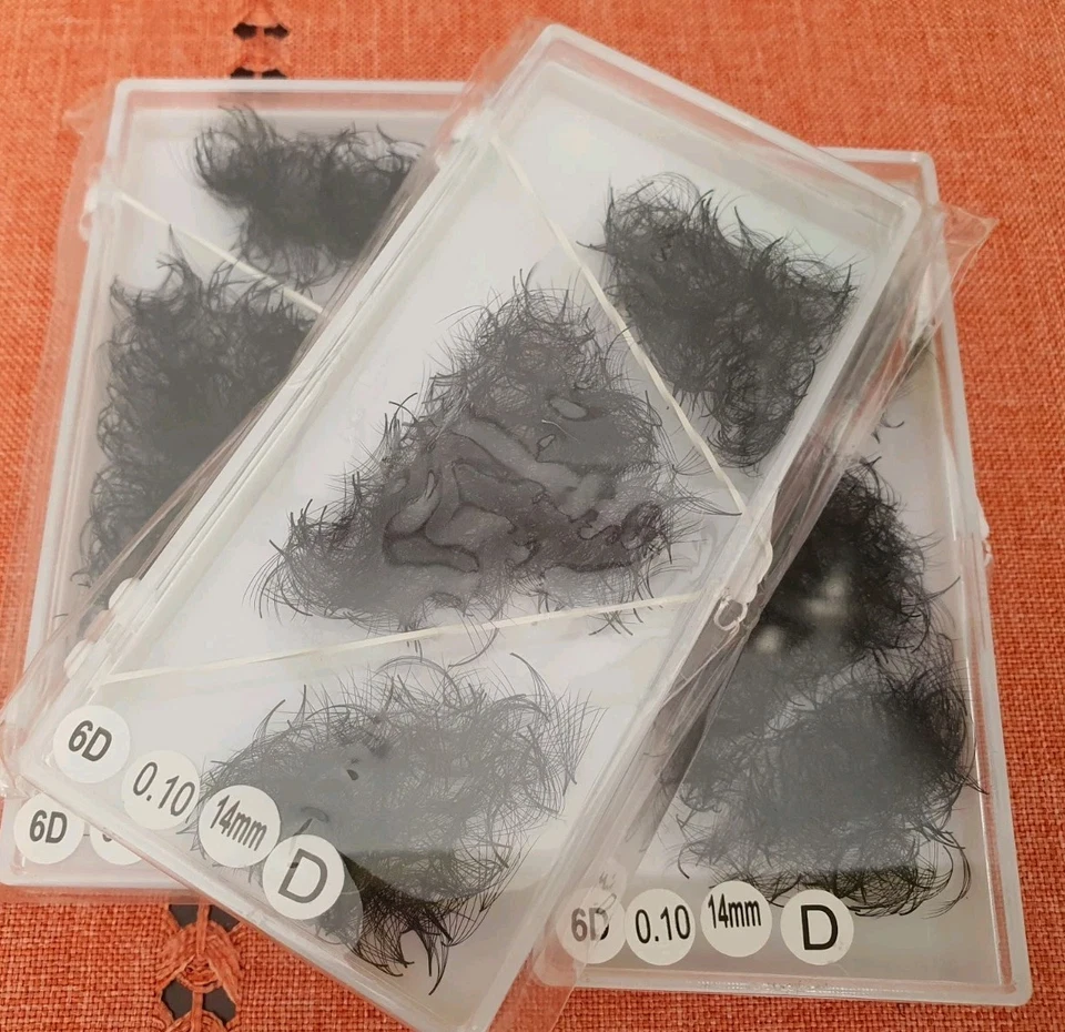 3x Bandeja Value Pack Extensiones de Pestañas, Ventiladores Prefabricados Paquete 6D -14mm Foto 2 de 2