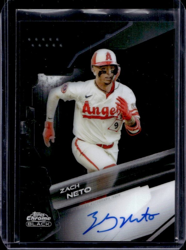 2026 Topps Chrome Black Zach Neto Auto Autograph #CBA-ZNE Angels