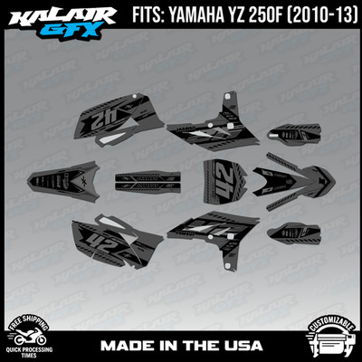 Graphics Kit for Yamaha YZ250F (2010-2013) Lethal Series-SMOKE