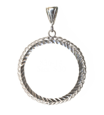 NA Narcotics Anonymous, Medallion Holder, #836  Sterling Silver