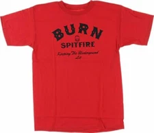 Spitfire Wheels BOWERY C.B.G.B. LOGO SPOOF Skateboard T Shirt RED