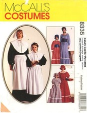 McCall's 8335 Pilgrim Colonial Prairie COSTUME Pattern Sz SMALL 8-10 UNCUT