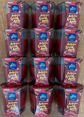 Glade Candle Autumn Spiced Apple Scent 3.4 oz (12 Pack) Limited Edition Cinnamon