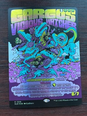 1x FOIL SHOWCASE GARGOS VICIOUS WATCHER - Secret Lair MTG - Magic the Gathering