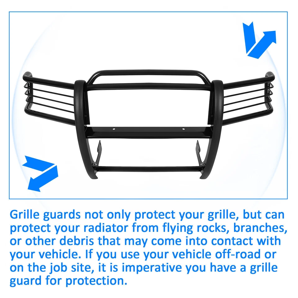 For 01-04 Nissan Frontier Bumper brush Grill Grille Guard in Powder-Coated Black Foto 3 de 4