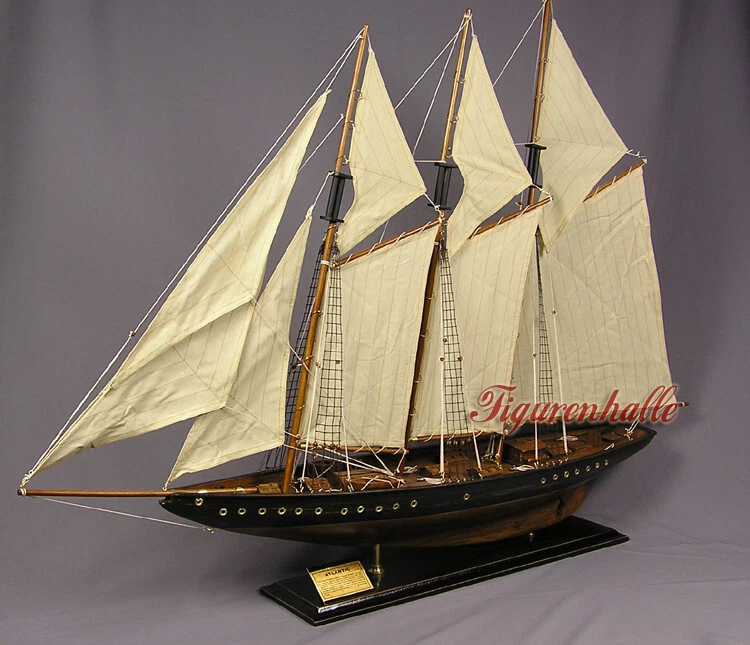 SEGELBOOT SEGELSCHIFF MODELL SEGELYACHT HOLZ MARITIM STANDMODELL SCHIFF DEKO NEU - Bild 3 von 4