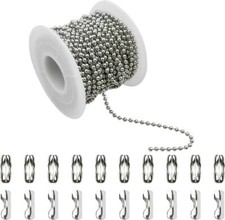 32.8 Feet Stainless Steel Ball Beaded Chain Necklace Chains for Making...