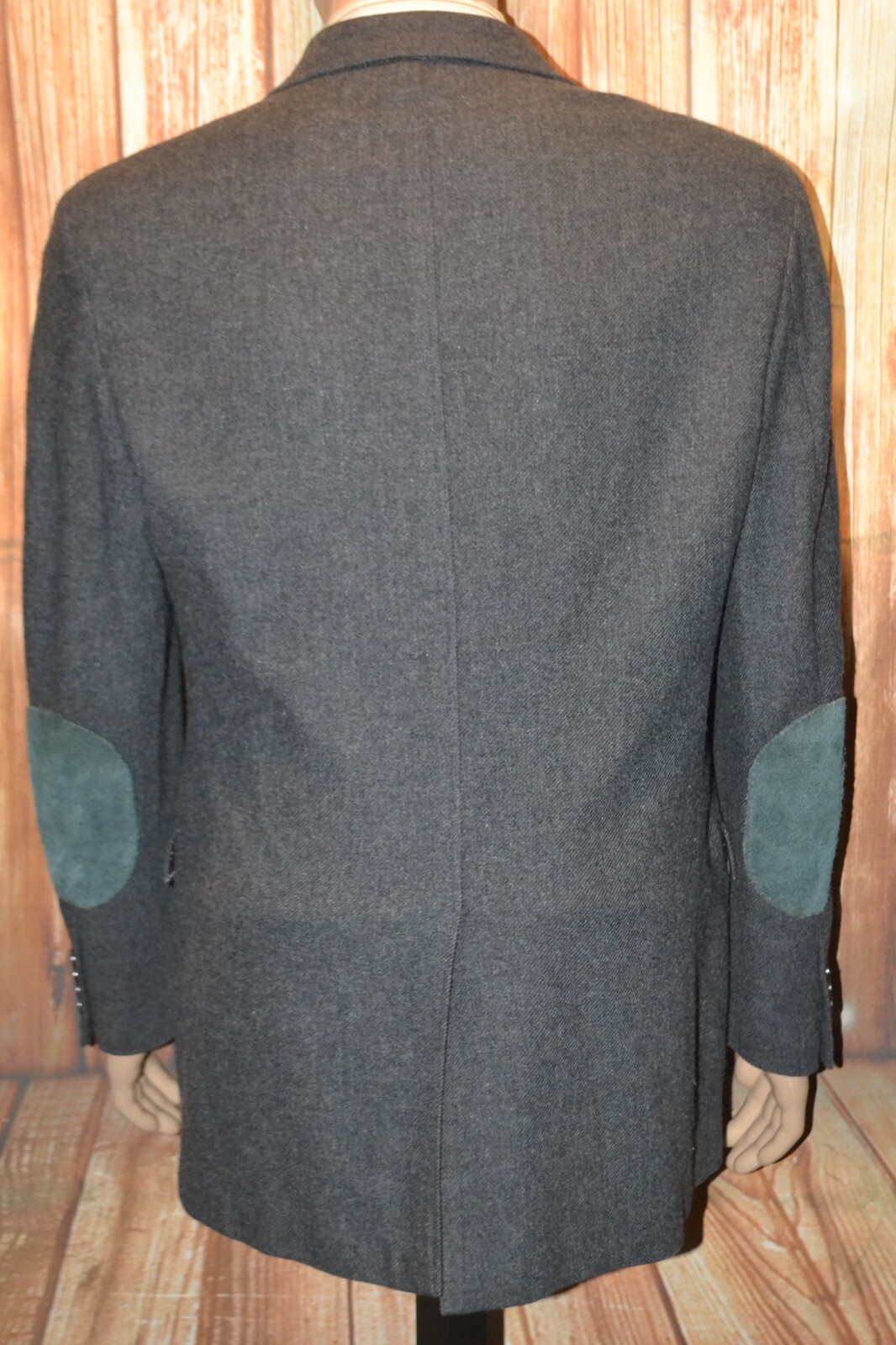 Brooks Brothers Men 1818 Madison Elbow Patch Wool Blend Plaid Sports Coat Sz 41L thumbnail 6