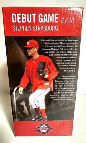 Washington Nationals MLB Steven Strasburg gioco di debutto 6-8-2010 Bobblehead SGA - Foto 11 di 15