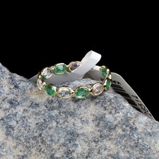 Alliance Dolly-Bijoux Taille 56 En Plaqué Or 18K Avec Saphir Bleu Et Diamants CZ – Fabriqué En France