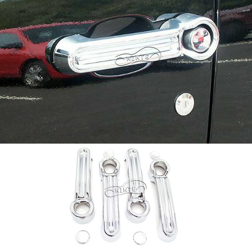For DODGE NITRO 2007 08 2009 2010 2011 2012 Chrome Door Handle COVERS Overlays Foto 2 de 3