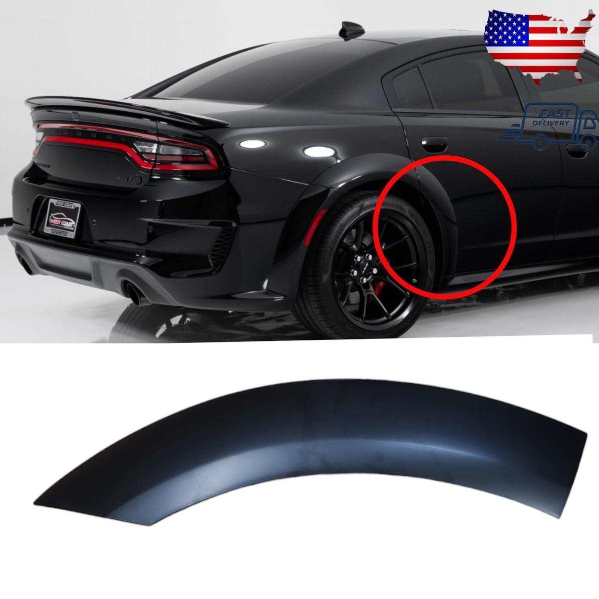 2020-2023 Dodge Charger Widebody Rear Right Door Molding Flare
