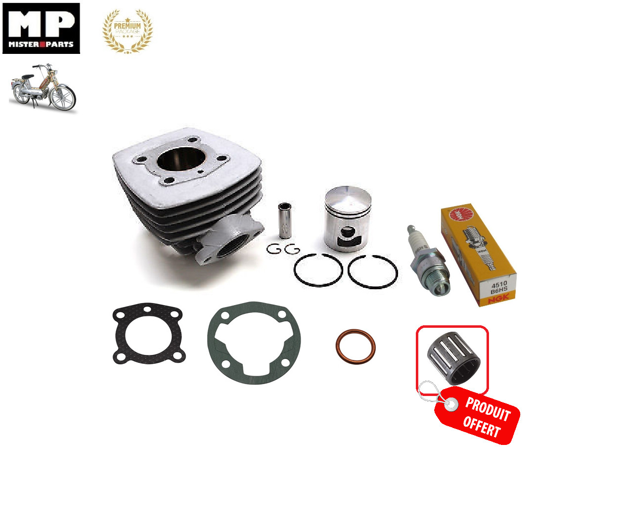 Kit haut moteur aluminium pour Peugeot 106 et GL10 finition premium
