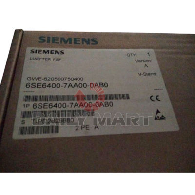 New in Box Siemens 6SE6400-7AA00-0AB0 MicroMaster 430/440 Fan Assembly FSF
