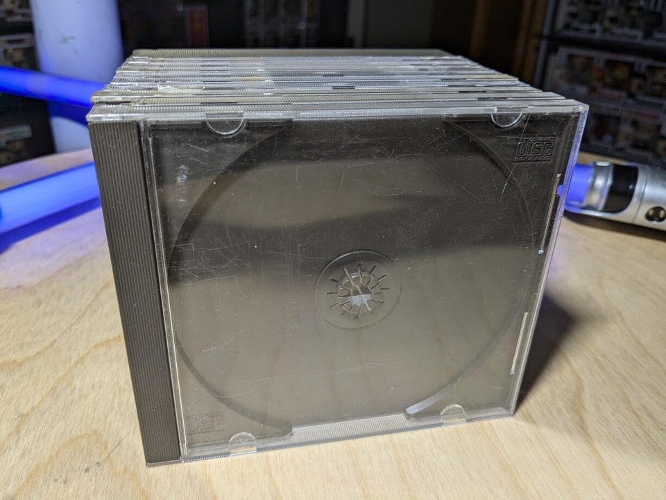 Lot of 10 Audio CD Jewel Cases Blank Cases Store your disc only