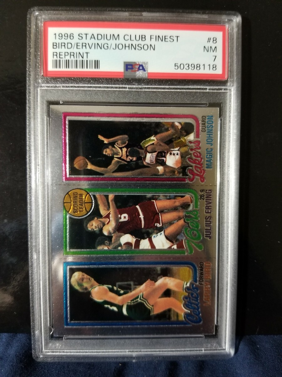 その他 1996 Topps Finest 22 Johnson/Bird/Erving 1996 Topps Finest 22 Johnson/Bird/Erving w/Coating rookie