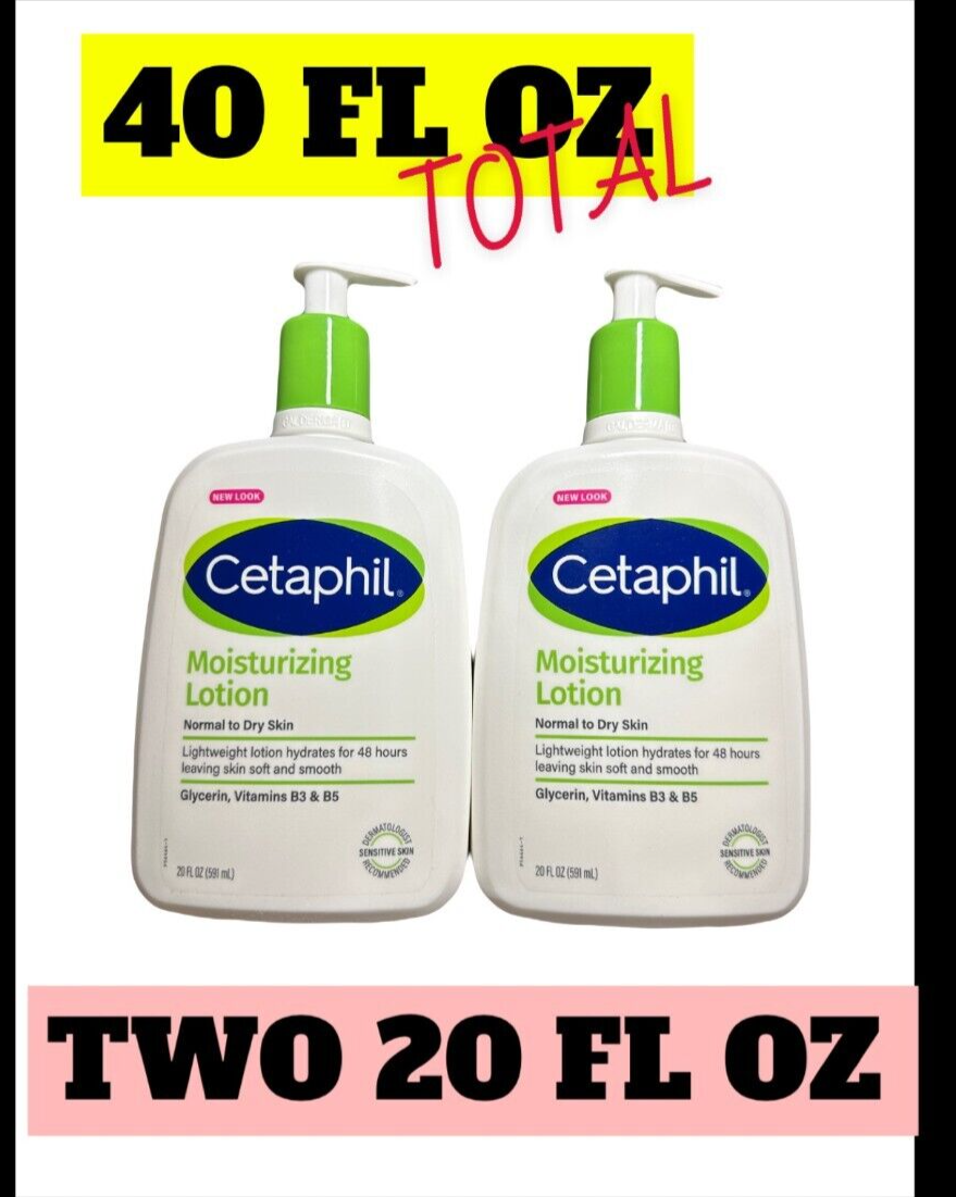 Cetaphil Moisturizing Lotion Two 20 Floz Normal To Dry Skin 2 Pack