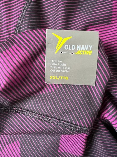 XXL Old Navy High-waisted Active wear Black Purple Pink leggings - Picture 5 of 8