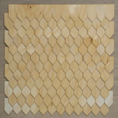 GREENLEAF DOLLHOUSES Diamond Style Miniature Dollhouse Shingles - 1:12 Scale Laser Cut Speed Strips