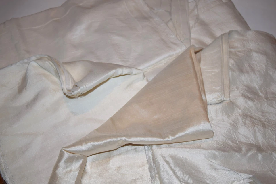 Tela reciclada 100 % seda marfil restos 4 oz Foto 2 de 3