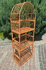 NEW shelving unit with 3 shelves rattan wicker shelf etagere  book shelf boho