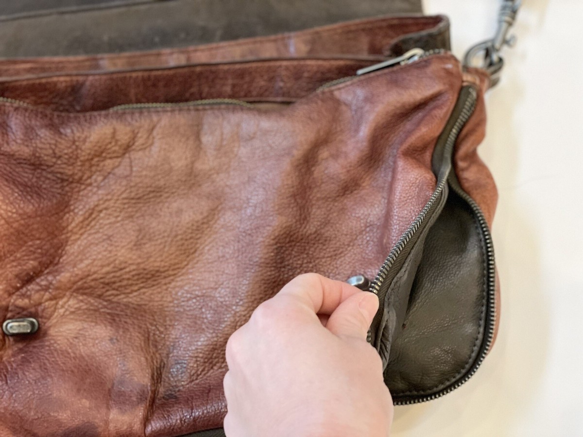 Liebeskind Berlin Two Tone Crossbody Leather Messenger Bag View 5