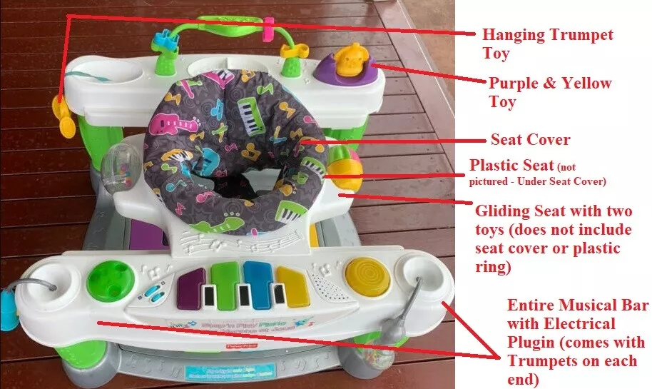 Fisher-Price 4-in-1 Step 'n Play Piano with Lights & Sounds