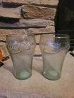 Vintage 32oz Coca-Cola Green Pebble Glass Indiana Glass Co USA Tag on Bottom