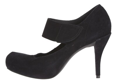 Pedro Garcia Yizze Womens Black Suede Slip On Mary Jane Pumps Heels Size 42