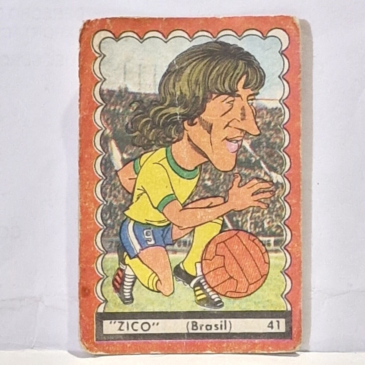 ZICO (BRAZIL) Nº 41 1977 ORIGINAL FOOTBALL SOCCER CARD