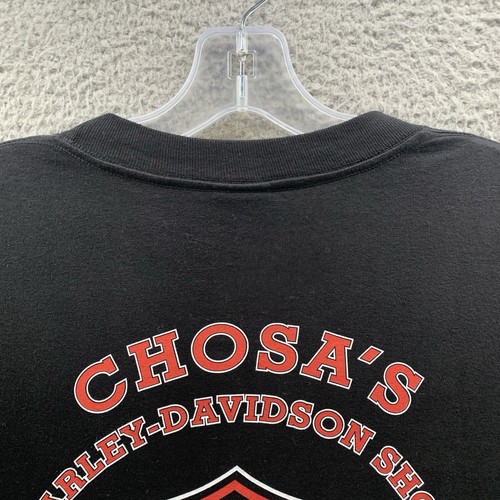 Vtg Harley Davidson T-Shirt Apache Junction Arizona Chosa's Black Eagle Flag 3XL - Picture 14 of 14