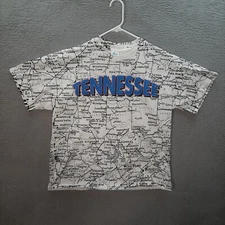 Vintage Sun Sportswear Shirt Adult Large White Tennessee Single Stitch AOP 1990s