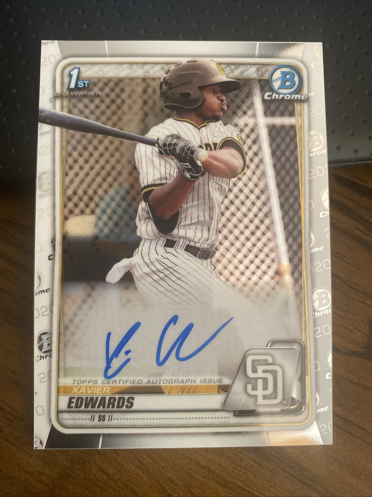 2020 Bowman Chrome Xavier Edwards 1st Rookie Auto Miami Marlins Autograph