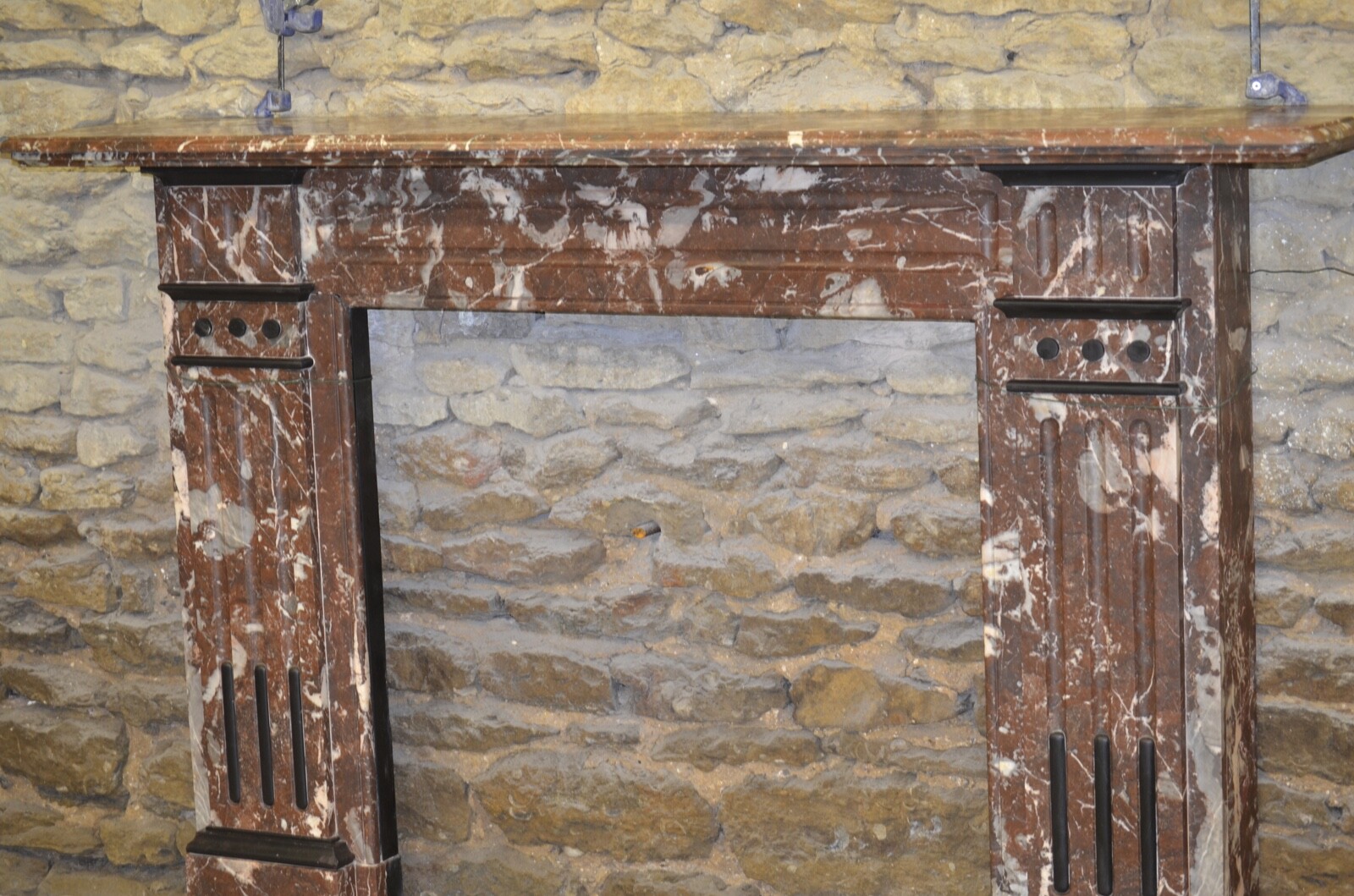 Antique Late Victorian Rouge Royal Red Marble Fireplace Surround | eBay