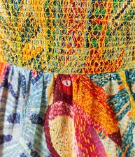 FARM Rio - Summer Tapestry Square Neck Mini Dress - Size Large