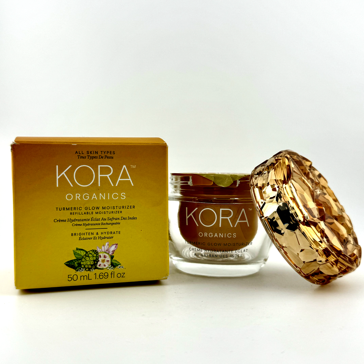 KORA Organics Turmeric Glow Moisturizer - Brighten & Hydrate 1.69 