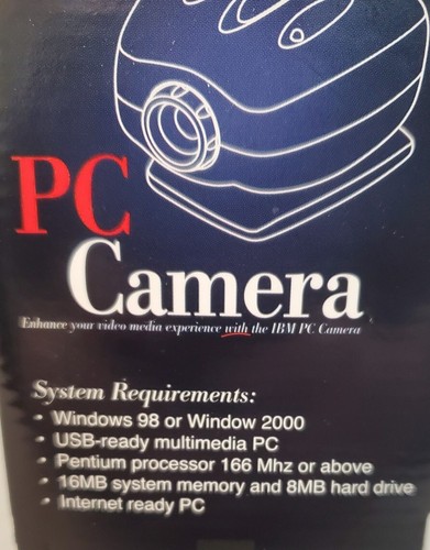 Vintage IBM PC Camera USB 90s - Complete NEW In Box NOS - Picture 11 of 13