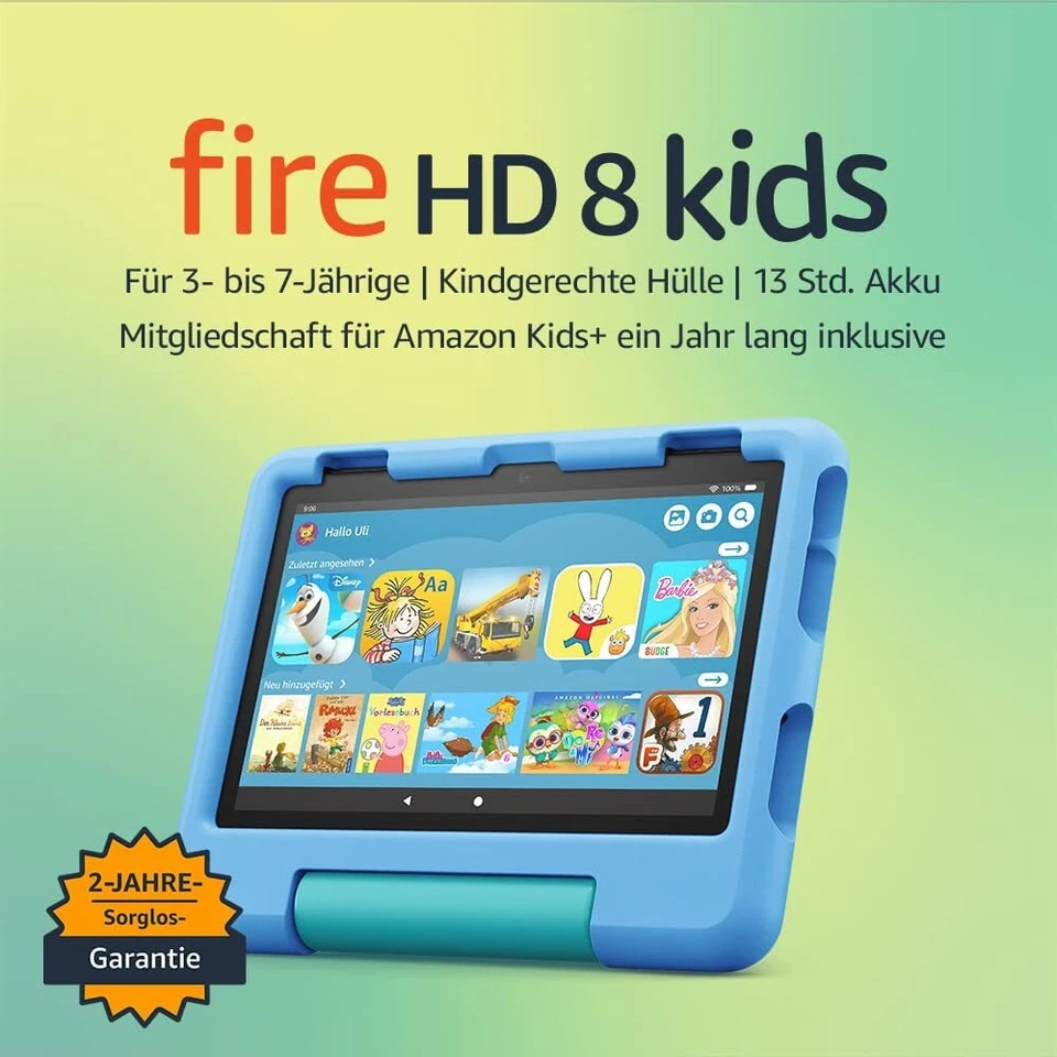 Amazon Fire HD Kids 8 - 10 Pro Tablet 32 GB violett Blau blaugrün Löwen Avengers - Bild 4 von 4