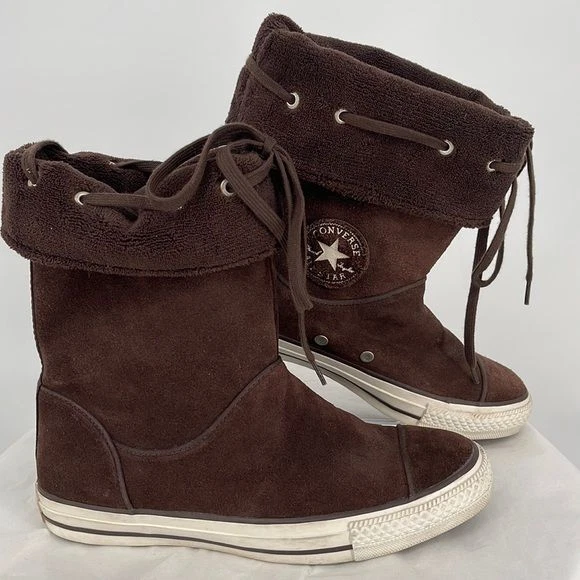 Stivaletto donna alto Converse Chuck Taylor Andover marrone scamosciato taglia 7 5