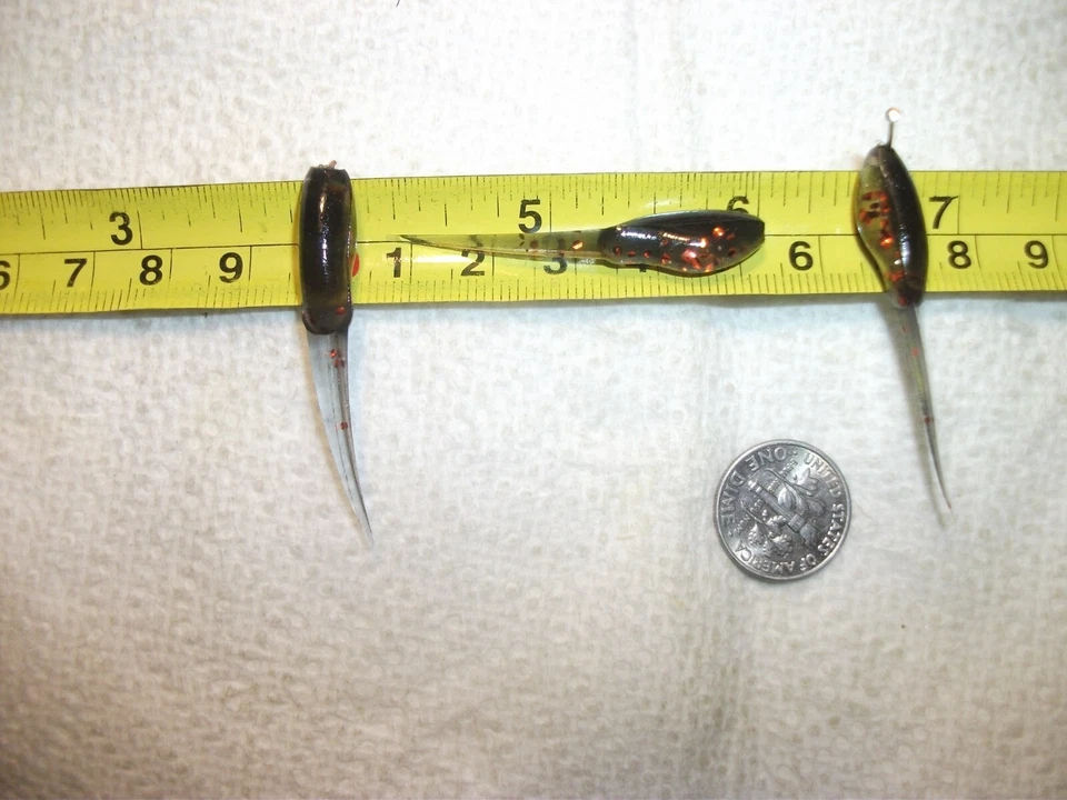 70-1 3/4"-Crappie-panfish-pescado-carvas minnow suaves-plantillas-señuelos-olor-aguijones-cebos Foto 3 de 4